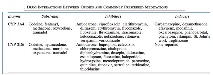 Opiate Equivalency Chart