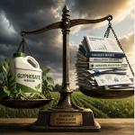 What is behind Steven Novella’s claim that “Glyphosate remains controversial”?