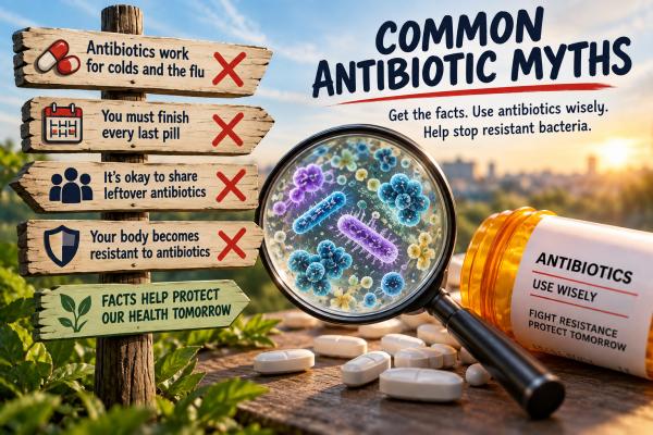 When good antibiotic advice goes bad: four myths that refuse to die