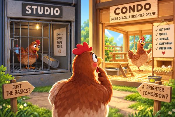 Free-range paradox: The high cost of happy chickens
