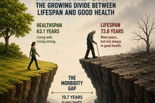 Mind the Gap: The growing divide between lifespan and good health 