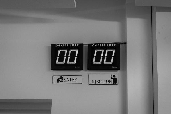 Facilities at a safe injection sites in Strasbourg, France, taken in November 2016