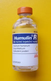 Humulin vial, Wikimedia Commons, Creative Commons Attribution 4.0, Wesalius