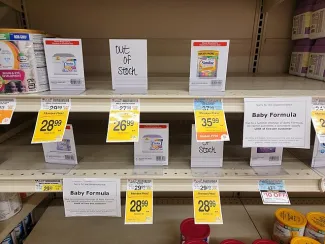 Formula empty shelves